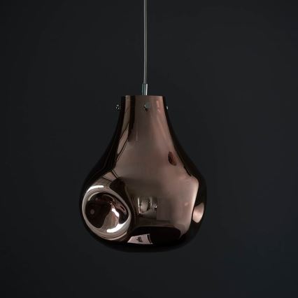 Endon 99790 - Lustre suspenso por cabo EUROPA 1xE27/10W/230V castanho fumado