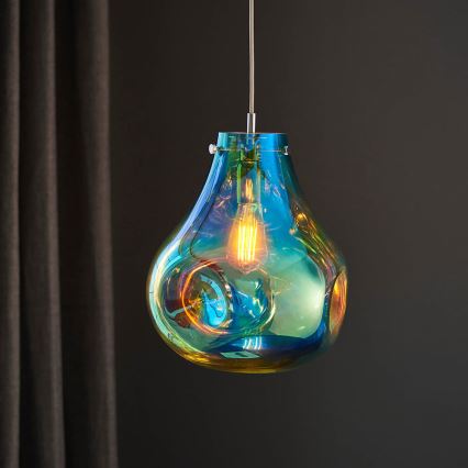Endon 99791 - Candeeiro suspenso EUROPA 1xE27/10W/230V azul