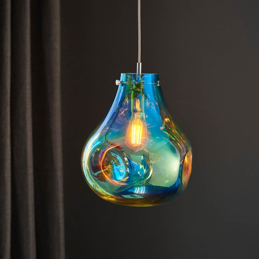 Endon 99791 - Candeeiro suspenso EUROPA 1xE27/10W/230V azul