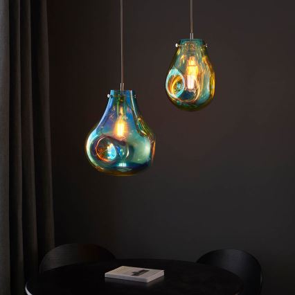 Endon 99791 - Candeeiro suspenso EUROPA 1xE27/10W/230V azul