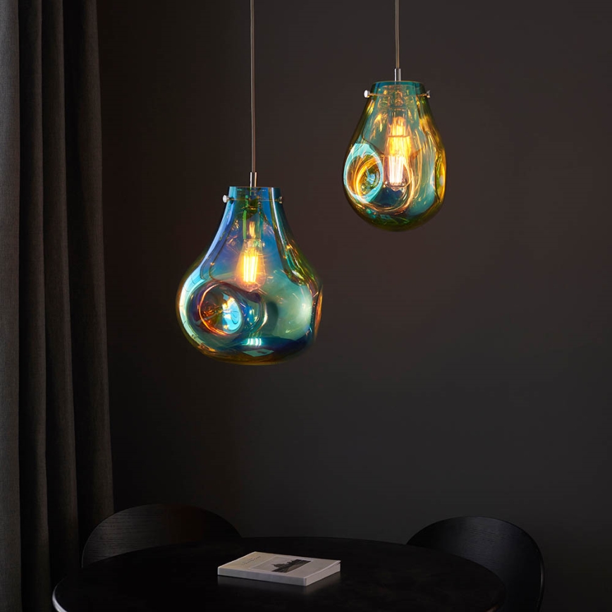 Endon 99791 - Candeeiro suspenso EUROPA 1xE27/10W/230V azul