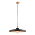 Endon 99998 - Lustre com corrente SABIAN 1xE27/10W/230V preto/dourado