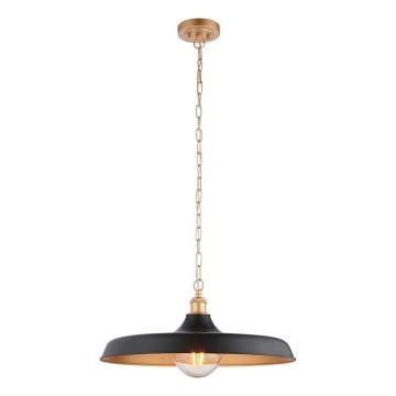 Endon 99998 - Lustre com corrente SABIAN 1xE27/10W/230V preto/dourado