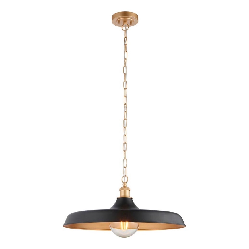 Endon 99998 - Lustre com corrente SABIAN 1xE27/10W/230V preto/dourado