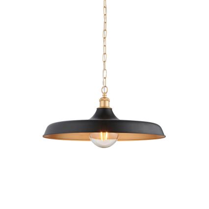 Endon 99998 - Lustre com corrente SABIAN 1xE27/10W/230V preto/dourado