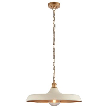 Endon 99999 - Lustre com corrente SABIAN 1xE27/10W/230V creme/dourado