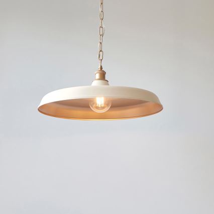 Endon 99999 - Lustre com corrente SABIAN 1xE27/10W/230V creme/dourado