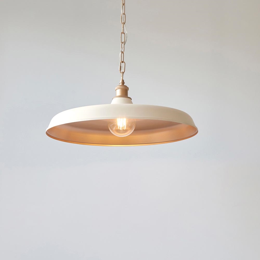Endon 99999 - Lustre com corrente SABIAN 1xE27/10W/230V creme/dourado