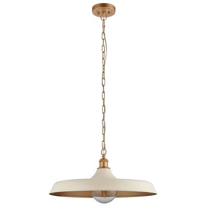 Endon 99999 - Lustre com corrente SABIAN 1xE27/10W/230V creme/dourado