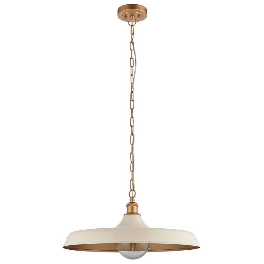 Endon 99999 - Lustre com corrente SABIAN 1xE27/10W/230V creme/dourado