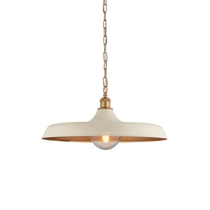 Endon 99999 - Lustre com corrente SABIAN 1xE27/10W/230V creme/dourado