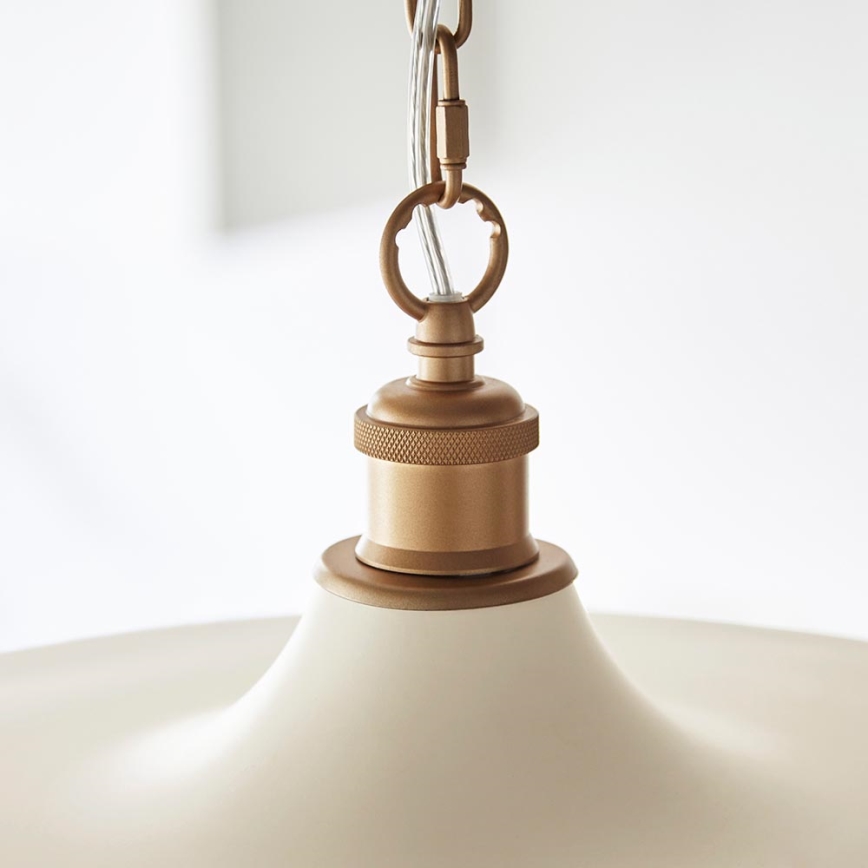 Endon 99999 - Lustre com corrente SABIAN 1xE27/10W/230V creme/dourado