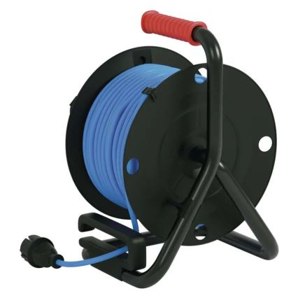 Enrolador com 4 tomadas 25m silicone IP44