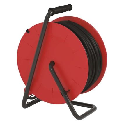 Enrolador de cabos com 4 tomadas 50m vermelho IP44