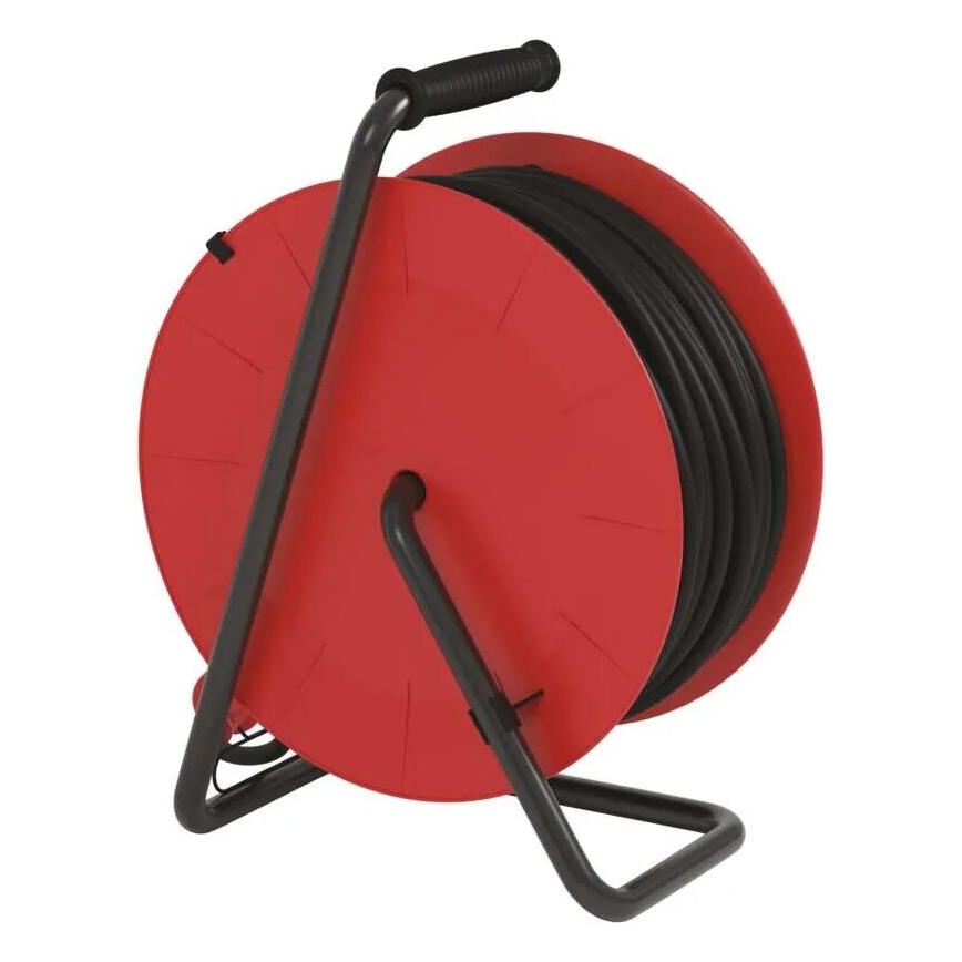 Enrolador de cabos com 4 tomadas 50m vermelho IP44