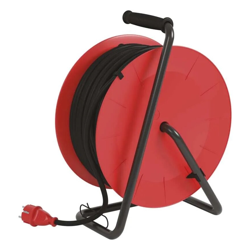Enrolador de cabos com 4 tomadas 50m vermelho IP44