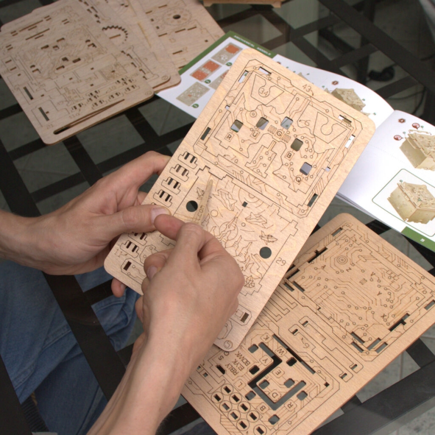 EscapeWelt - 3D puzzle mecânico de madeira Caixa orbital