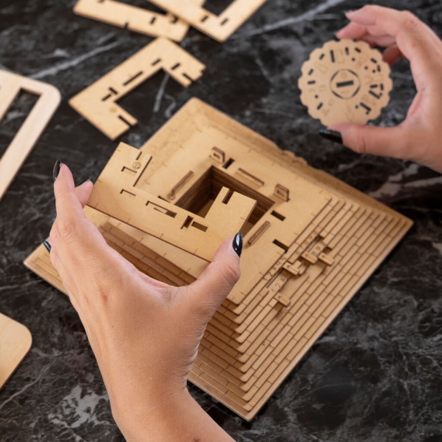 EscapeWelt - 3D puzzle mecânico de madeira Pirâmide