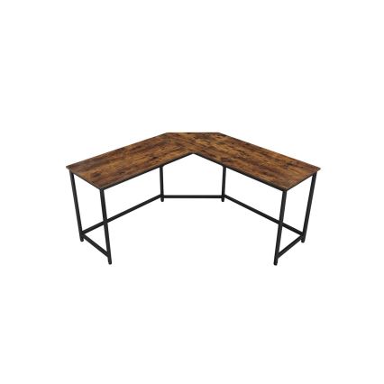 Mesa de escritório de canto SOLEA castanho/preto