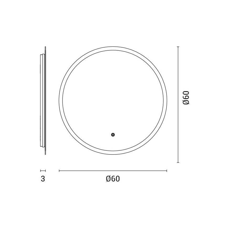 Espelho com retroiluminação LED de casa de banho LED/15W/230V 4000K IP44