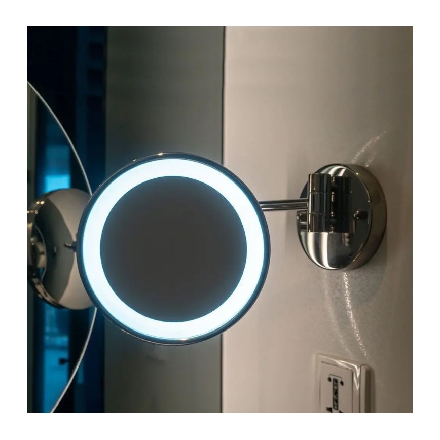 Espelho cosmético de parede LED LED/3W/6V IP44