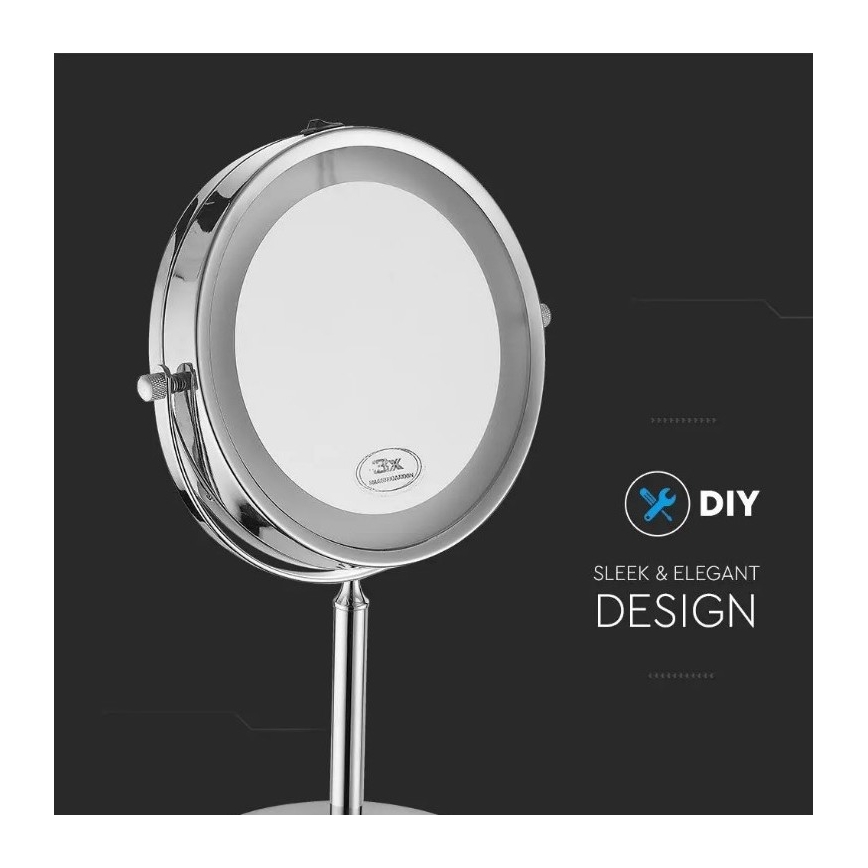 Espelho cosmético LED LED/3W/6V IP44
