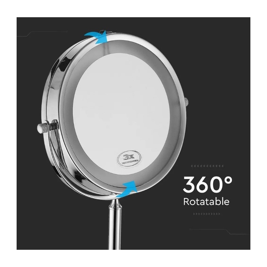Espelho cosmético LED LED/3W/6V IP44