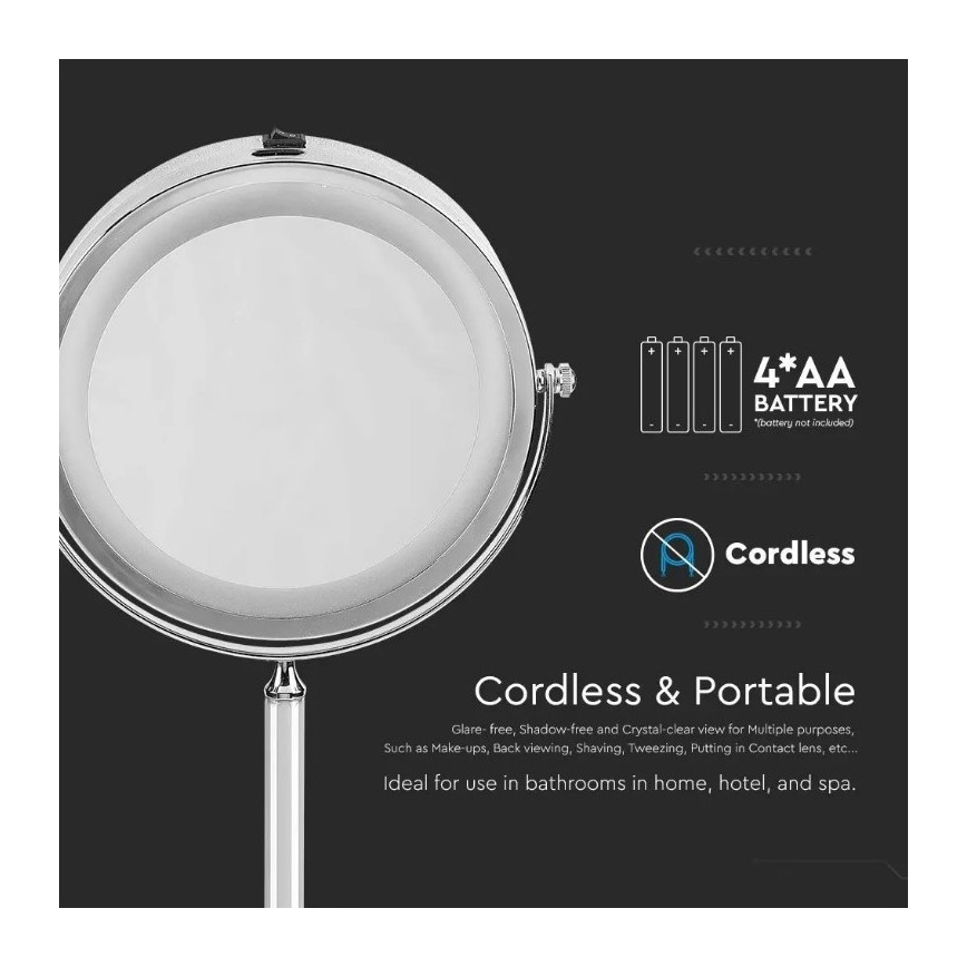 Espelho cosmético LED LED/3W/6V IP44
