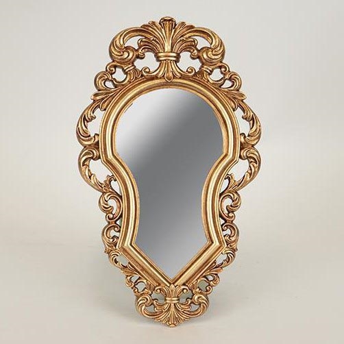 Espelho de parede 32,3x19,5 cm dourado