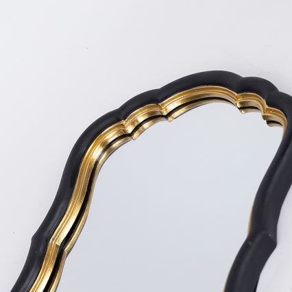 Espelho de parede 34,5x23,2 cm preto/dourado