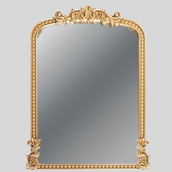 Espelho de parede 66x44 cm dourado