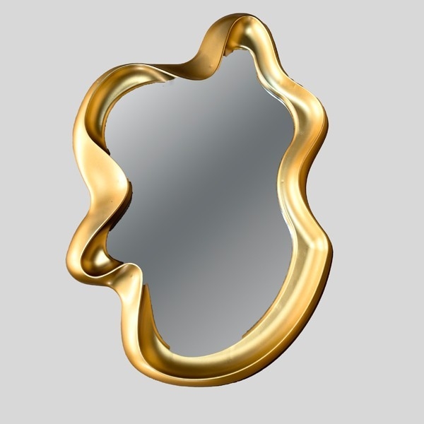 Espelho de parede 80x55 cm dourado