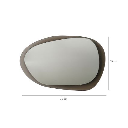 Espelho de parede AQUA 55x75 cm bronze