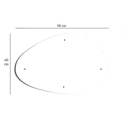 Espelho de parede AYNA 60x90 cm oval