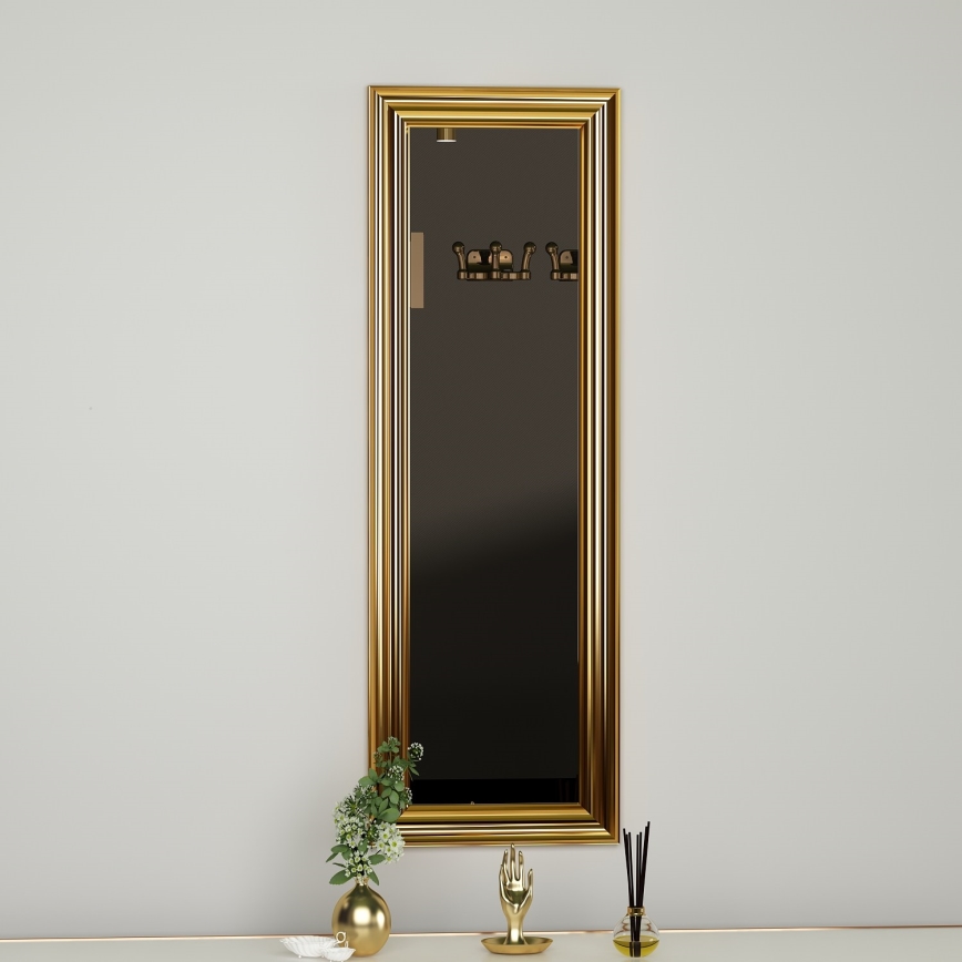 Espelho de parede BOSS 90x30 cm dourado