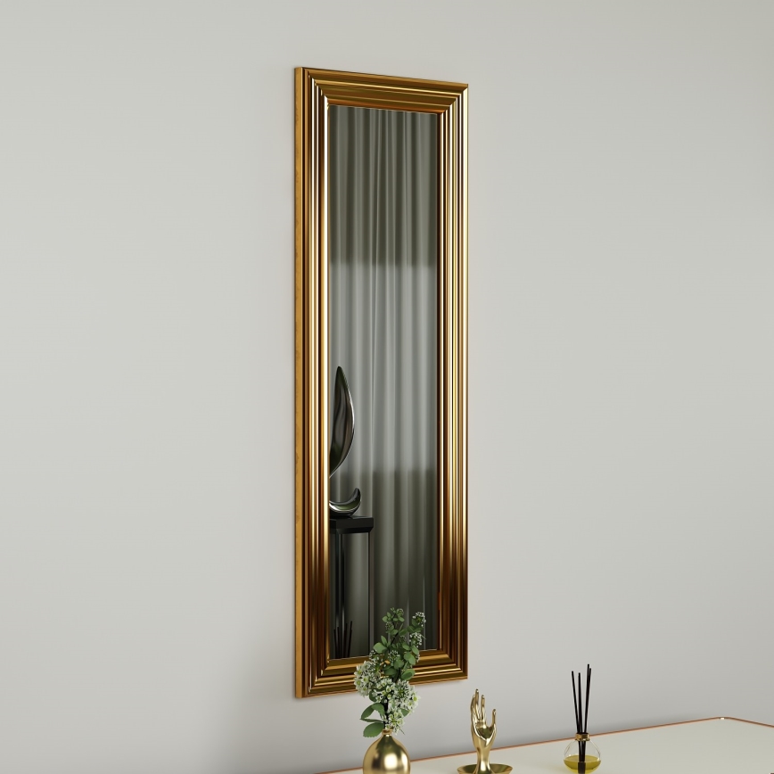 Espelho de parede BOSS 90x30 cm dourado