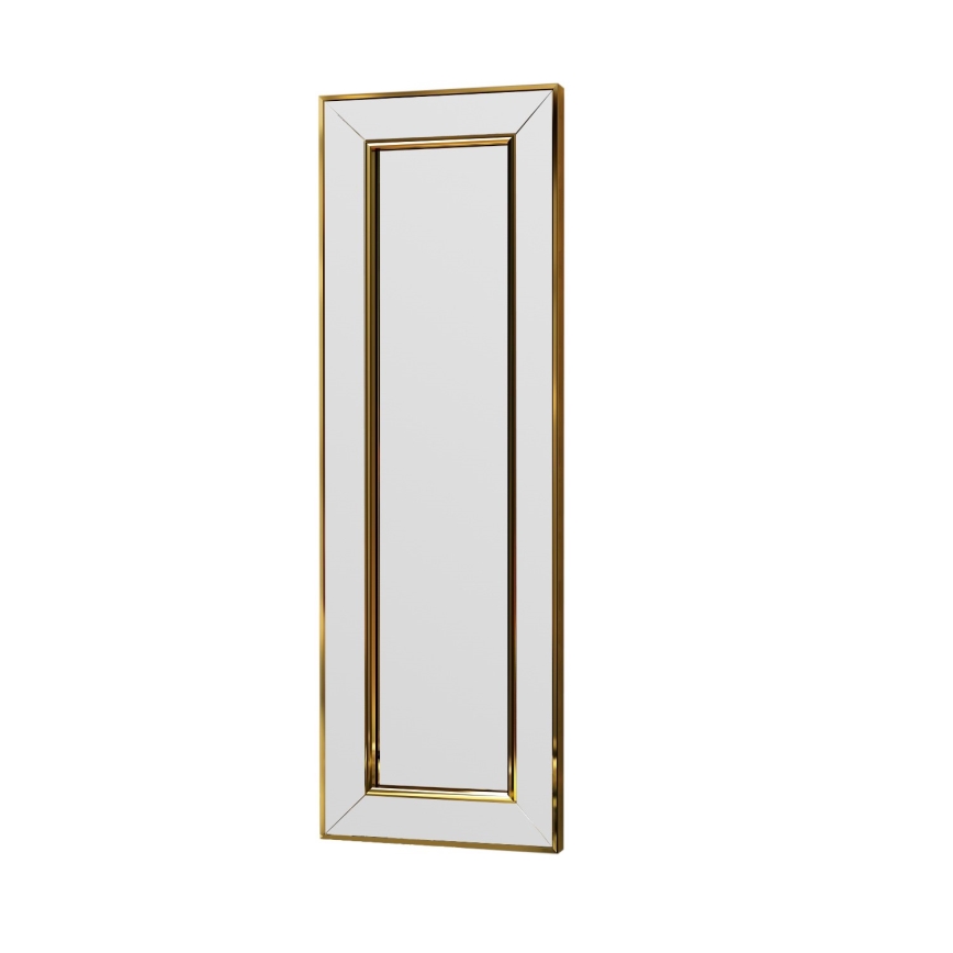 Espelho de parede CARLOS 90x30 cm dourado