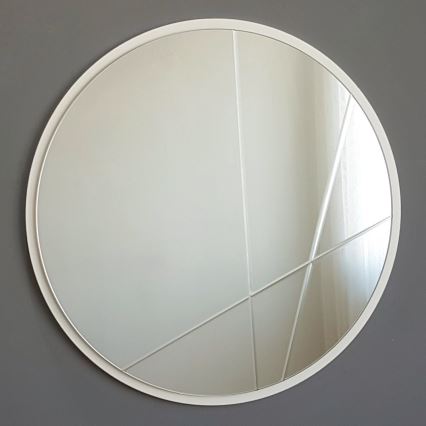 Espelho de parede d. 60 cm prateado