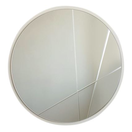 Espelho de parede d. 60 cm prateado
