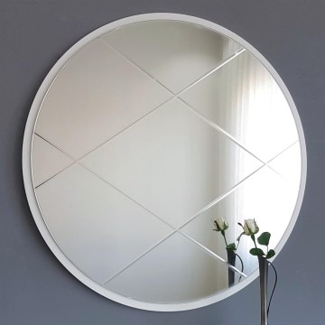 Espelho de parede diâmetro 60 cm branco