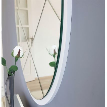 Espelho de parede diâmetro 60 cm branco
