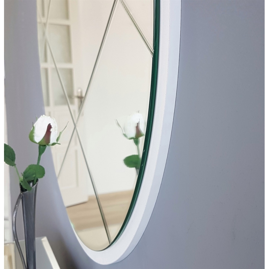 Espelho de parede diâmetro 60 cm branco