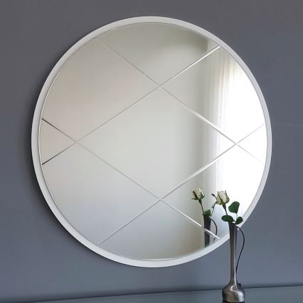 Espelho de parede diâmetro 60 cm branco