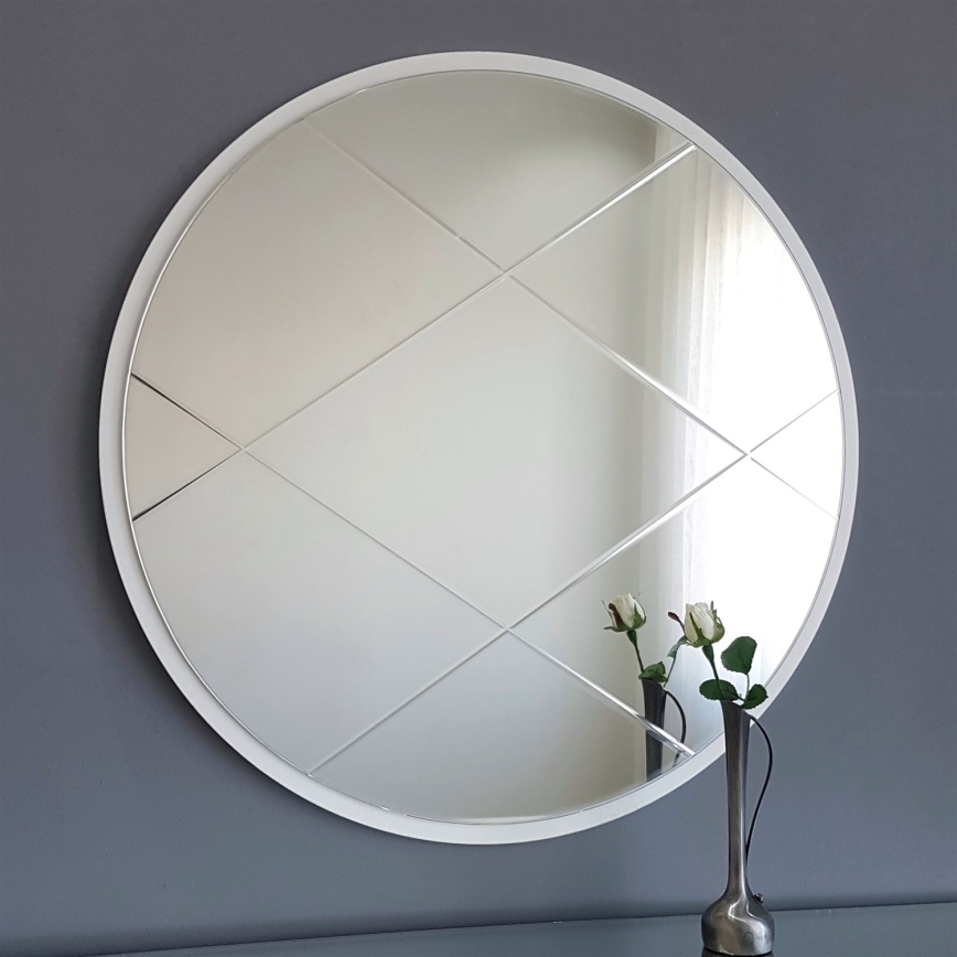 Espelho de parede diâmetro 60 cm branco