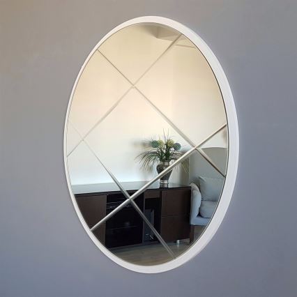 Espelho de parede diâmetro 60 cm branco