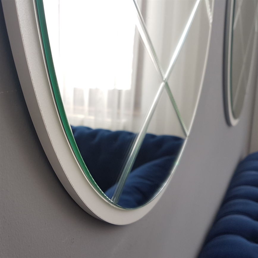 Espelho de parede diâmetro 60 cm branco