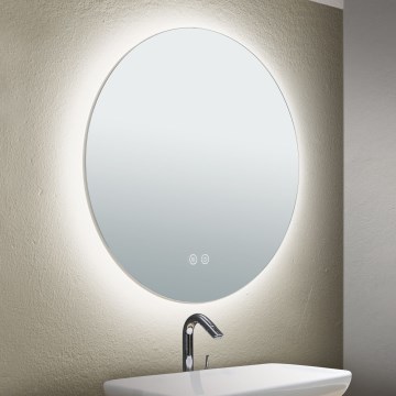 Espelho de parede LED para casa de banho com retroiluminação FOCUS LED/18W/230V 3000/4200/6000K d. 45 cm IP44