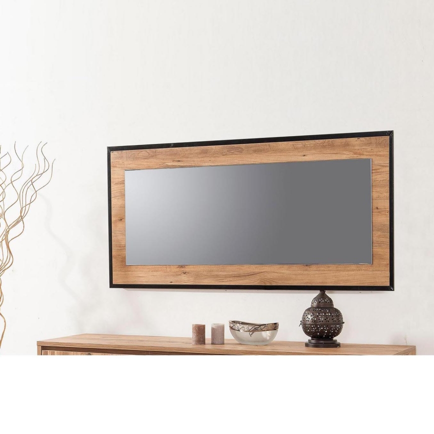 Espelho de parede QUANTUM 60x110 cm castanho/preto