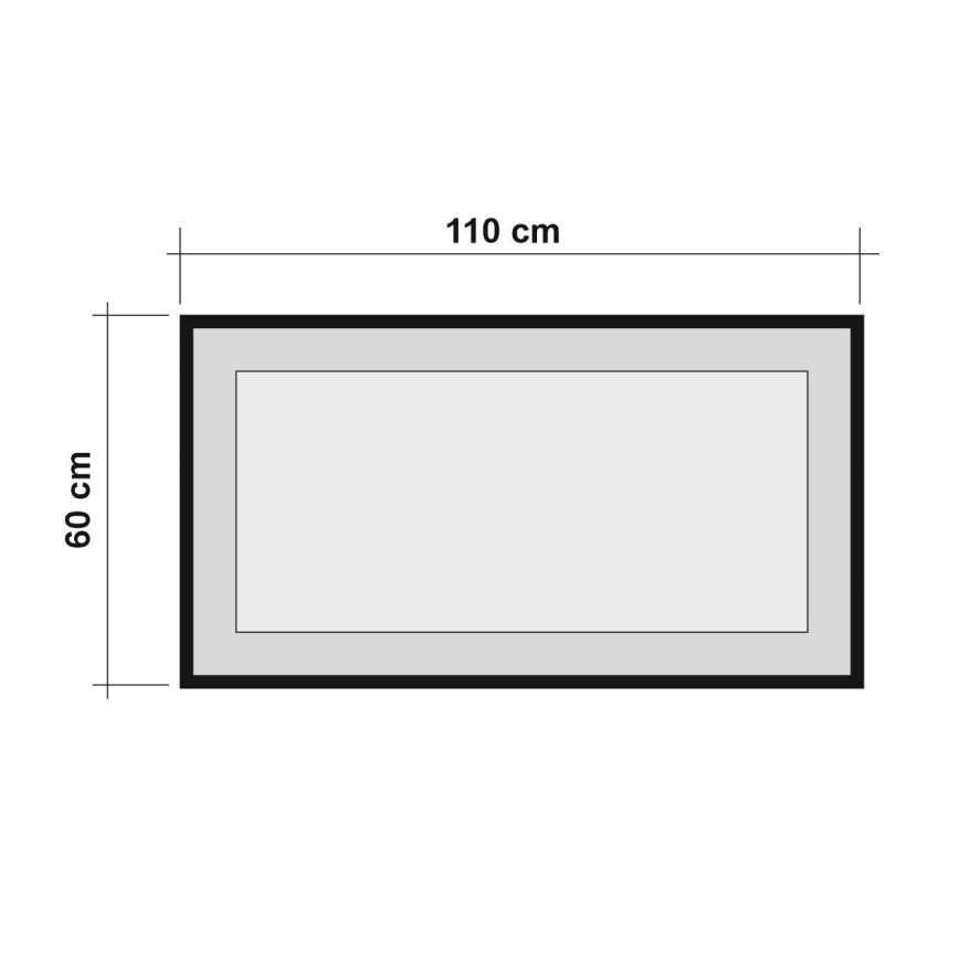 Espelho de parede QUANTUM 60x110 cm castanho/preto