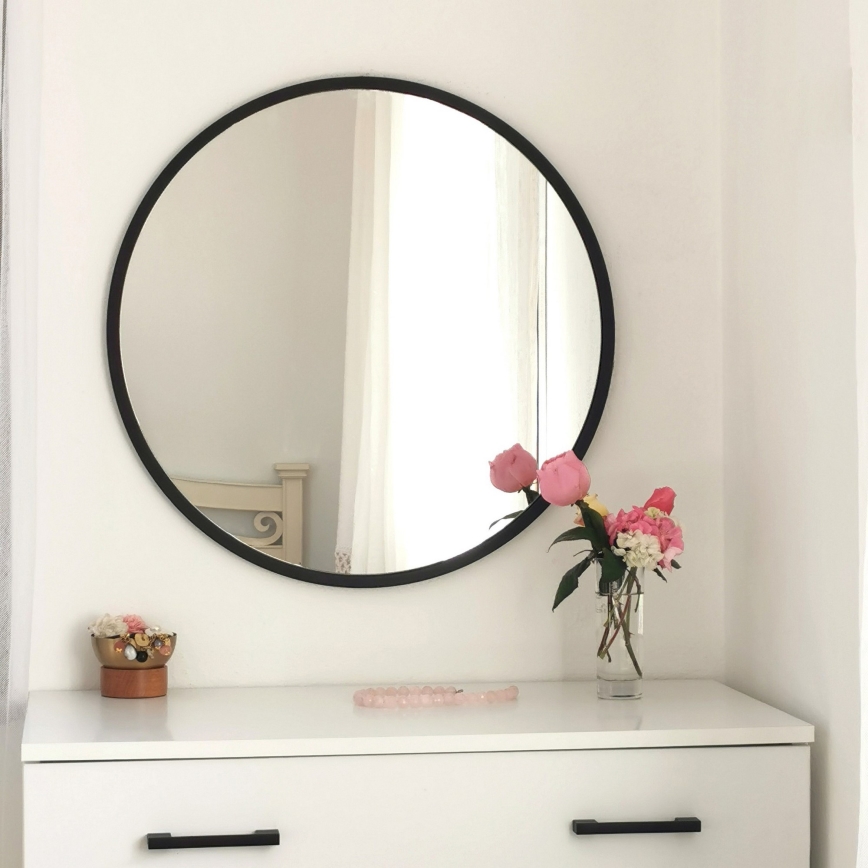Espelho de parede SIYAH diâmetro 60 cm preto